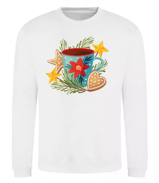Свитшот Чашка новорічна Белый фото