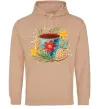 Мужская толстовка (худи) Чашка новорічна Песочный фото