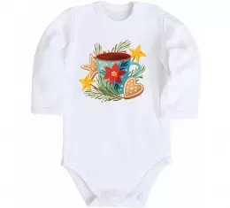 Детский боди Чашка новорічна Белый фото