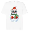 Футболка Оверсайз Сніговик в рукавичках Белый фото