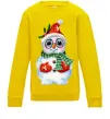 Детский Свитшот Сніговик в рукавичках Солнечно желтый фото