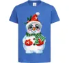 Дитяча футболка Сніговик в рукавичках Яскраво-синій фото