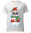 Чоловіча преміум футболка Сніговик в рукавичках Білий фото