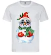Мужская футболка Сніговик в рукавичках Белый фото