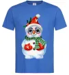 Мужская футболка Сніговик в рукавичках Ярко-синий фото