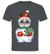 Мужская футболка Сніговик в рукавичках Графит фото