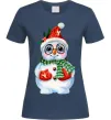 Женская футболка Сніговик в рукавичках Темно-синий Женская футболка Сніговик в рукавичках Темно-синий фото