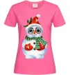 Женская футболка Сніговик в рукавичках Ярко-розовый Женская футболка Сніговик в рукавичках Ярко-розовый фото