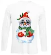 Лонгслив Сніговик в рукавичках Белый фото