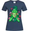 Женская футболка Грінч в сердечках Темно-синий фото