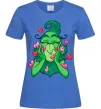 Женская футболка Грінч в сердечках Ярко-синий фото