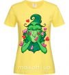 Женская футболка Гринч в сердечках Лимонный фото