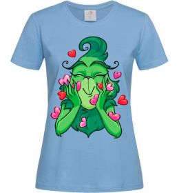 Жіноча футболка Грінч в сердечках