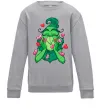Детский Свитшот Грінч в сердечках Серый меланж фото