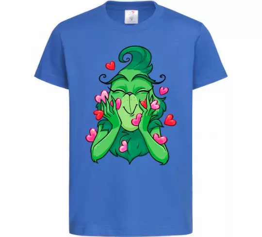 Детская футболка Грінч в сердечках Ярко-синий фото
