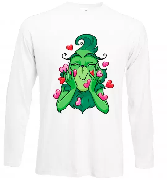 Лонгслив Грінч в сердечках Белый фото