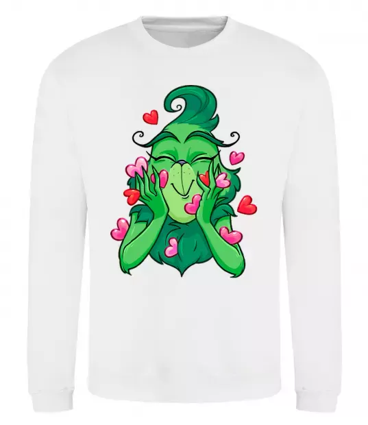 Світшот Грінч в сердечках Білий фото