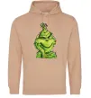 Мужская толстовка (худи) Грінч в гірлянді Песочный фото