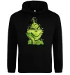 Женская толстовка (худи) Грінч в гірлянді Черный фото