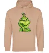Женская толстовка (худи) Грінч в гірлянді Песочный фото