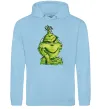 Жіноча толстовка (худі) Грінч в гірлянді Блакитний Жіноча толстовка (худі) Грінч в гірлянді Блакитний фото