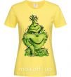 Жіноча футболка Гринч в гирлянде Лимонний фото