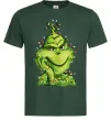 Чоловіча футболка Грінч в гірлянді Темно-зелений фото