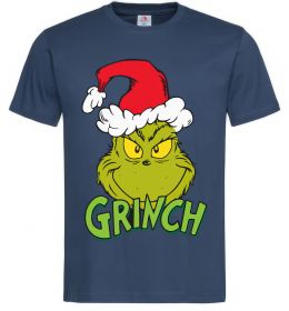 Чоловіча футболка Грінч в шапці діда Мороза Чоловіча футболка Грінч в шапці діда Мороза