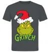 Мужская футболка Грінч в шапці діда Мороза Графит фото