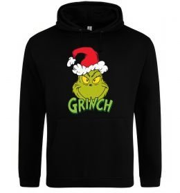 Чоловіча толстовка (худі) Грінч в шапці діда Мороза