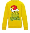 Детский Свитшот Грінч в шапці діда Мороза Солнечно желтый фото