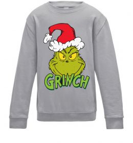 Дитячий світшот Грінч в шапці діда Мороза