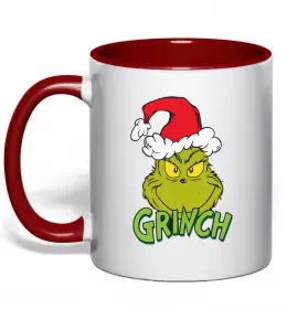 Чашка с цветной ручкой Santa legs Красный фото Чашка с цветной ручкой Santa legs Красный фото