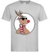 Чоловіча футболка Олень в окулярах Сірий Чоловіча футболка Олень в окулярах Сірий фото