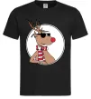 Чоловіча футболка Олень в окулярах Чорний Чоловіча футболка Олень в окулярах Чорний фото