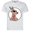 Чоловіча футболка Олень в окулярах Білий Чоловіча футболка Олень в окулярах Білий фото