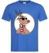 Чоловіча футболка Олень в окулярах Яскраво-синій Чоловіча футболка Олень в окулярах Яскраво-синій фото