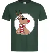 Чоловіча футболка Олень в окулярах Темно-зелений Чоловіча футболка Олень в окулярах Темно-зелений фото