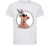 Дитяча футболка Олень в окулярах Білий фото