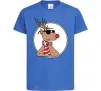 Дитяча футболка Олень в окулярах Яскраво-синій фото