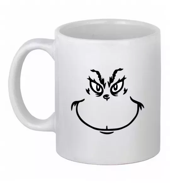 Чашка керамічна Грінч посміхається Білий фото