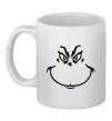 Чашка керамічна Грінч посміхається Білий фото