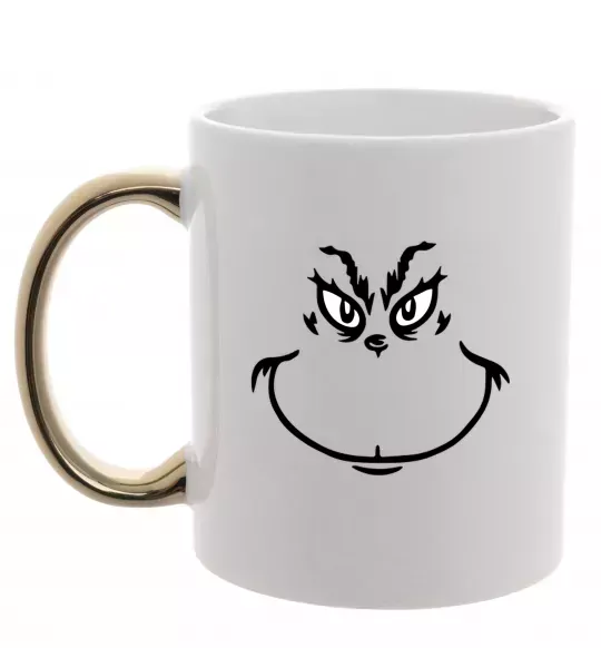 Чашка з кольоровою ручкою Грінч посміхається Золото фото