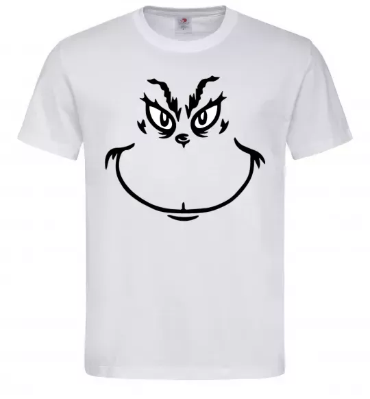 Мужская футболка Грінч посміхається Белый фото