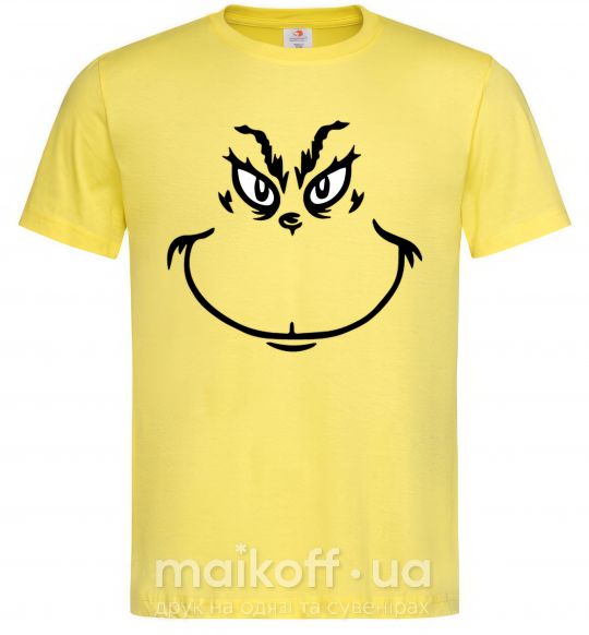 Мужская футболка Гринч улыбается Лимонный фото