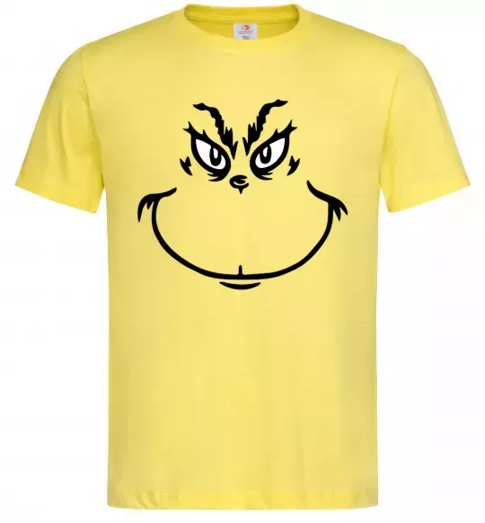 Мужская футболка Грінч посміхається Лимонный фото