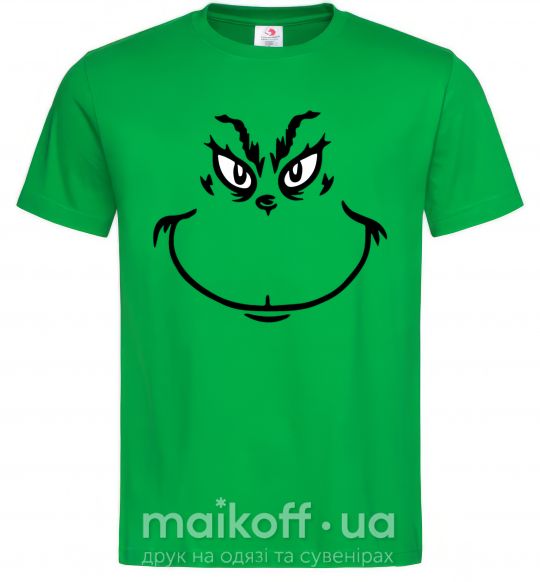 Мужская футболка Гринч улыбается Зеленый фото