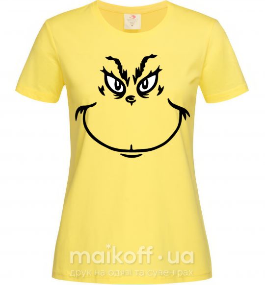 Жіноча футболка Гринч улыбается Лимонний фото
