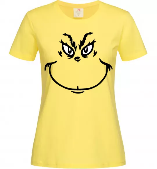 Жіноча футболка Грінч посміхається Лимонний фото
