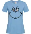 Жіноча футболка Грінч посміхається Блакитний фото